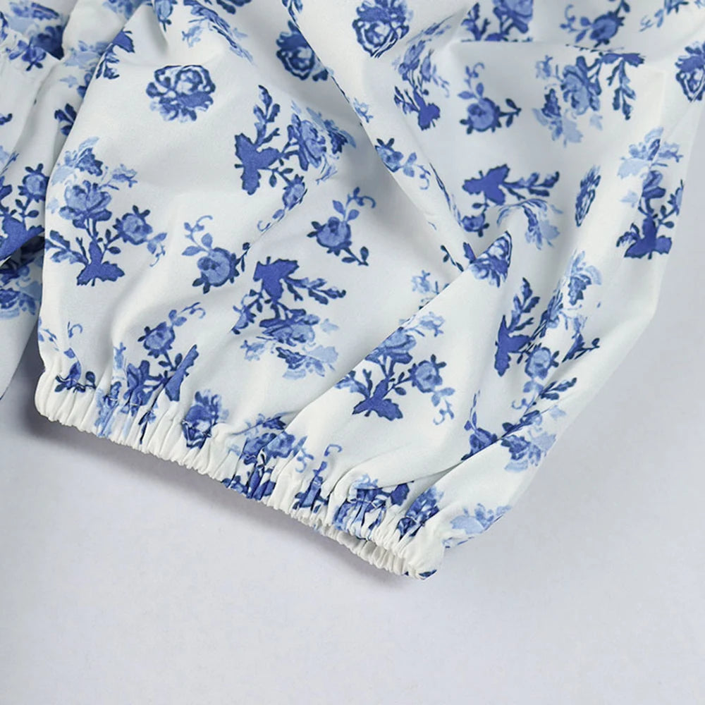 Blumenkleid mit Puffärmeln