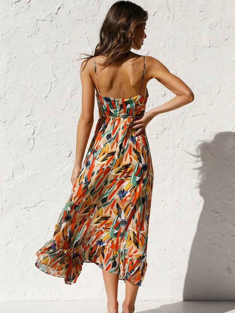 Farbenfrohes Musterkleid